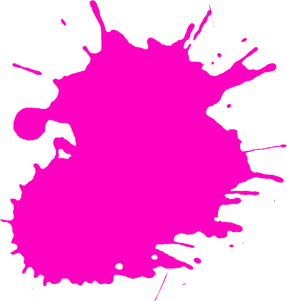 Bright pink paint splatter on black background