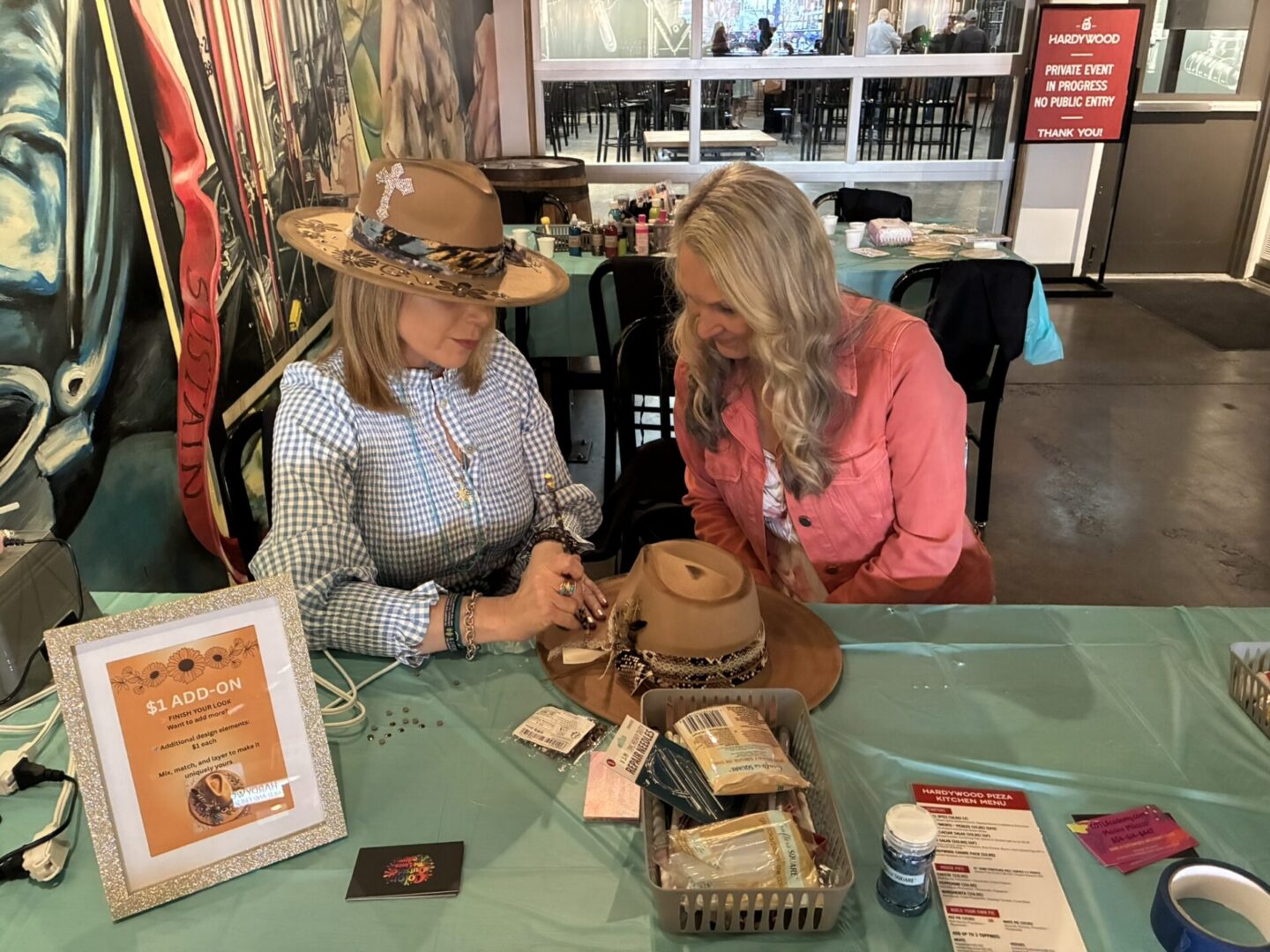 Custom designed and decorated cowboy, trucker, summer straw and rancher hats.